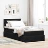 vidaXL Lit avec rangement et LED avec matelas Noir 90 x 200 cm Velours