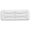 vidaXL Coussin de t&ecirc;te de lit Hvar blanc 120 cm similicuir