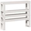 vidaXL T&ecirc;te de lit avec &eacute;tag&egrave;res blanc 75 cm bois massif de pin