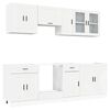 vidaXL Ensemble d'armoires de cuisine 8 pcs Kalmar blanc brillant