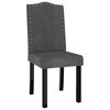 vidaXL Chaises &agrave; manger lot de 2 gris fonc&eacute; velours