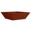 vidaXL Cache-pot de jardin Rouill&eacute; 50 x 50 x 15 cm