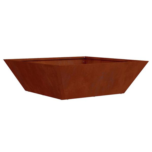 vidaXL Cache-pot de jardin Rouill&eacute; 50 x 50 x 15 cm