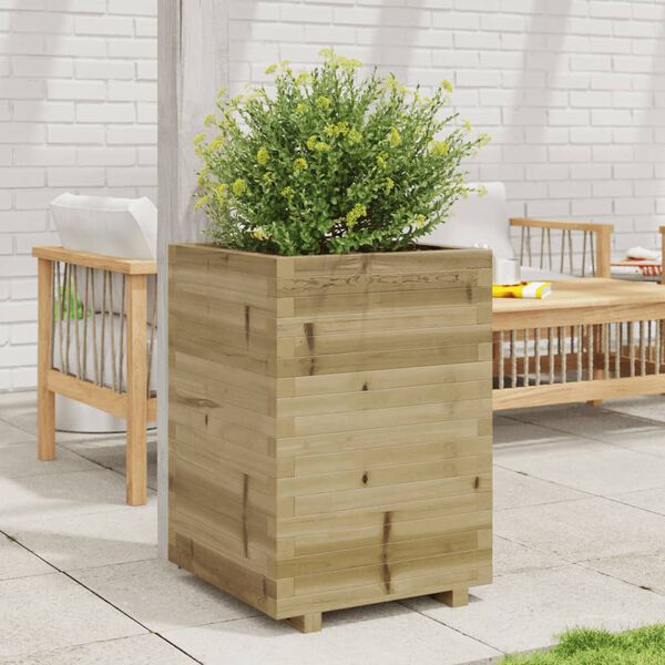 vidaXL Jardini&egrave;re 50x50x72,5 cm bois de pin impr&eacute;gn&eacute;