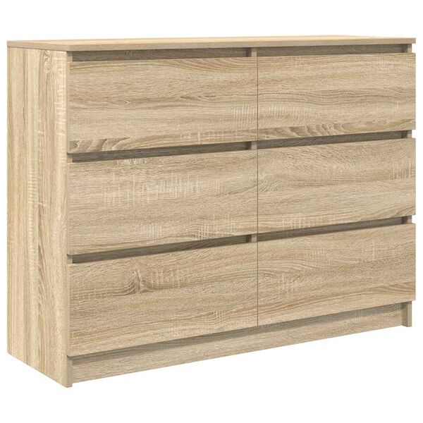 vidaXL Buffet ch&ecirc;ne sonoma 100x35x76 cm bois d'ing&eacute;nierie