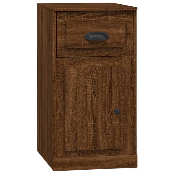 vidaXL Armoire lat&eacute;rale avec tiroir ch&ecirc;ne marron 40x50x75 cm