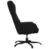 vidaXL Chaise de relaxation avec tabouret Noir Tissu microfibre