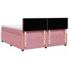vidaXL Sommier &agrave; lattes de lit avec matelas Rose 180x200 cm Velours