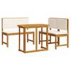 vidaXL Ensemble bistro de jardin 3 pcs Marron Bois d'Acacia Massif