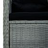 vidaXL Salon de jardin 3 pcs avec coussins R&eacute;sine tress&eacute;e Gris clair