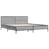 vidaXL Cadre de lit sans matelas sonoma gris 200x200 cm