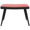 vidaXL Chaise de relaxation avec tabouret Rose Velours et PVC