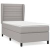 vidaXL Sommier &agrave; lattes de lit avec matelas Gris clair 80x200 cm Tissu