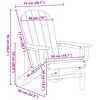 vidaXL Chaise Adirondack Gris clair 82 x 74 x 92 cm HDPE