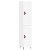 vidaXL Buffet haut Blanc 34,5x34x180 cm Bois d'ing&eacute;nierie