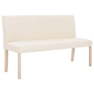 vidaXL Banc 139,5 cm Cr&egrave;me Polyester