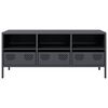 vidaXL Meuble TV anthracite 101,5x39x43,5 cm acier lamin&eacute; &agrave; froid