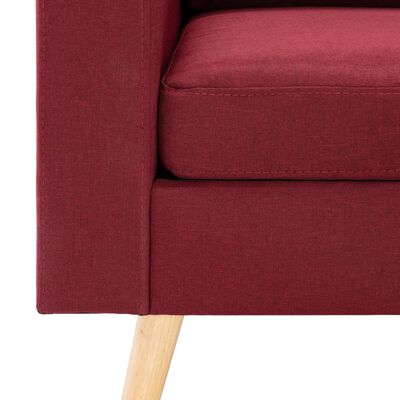 vidaXL Ensemble de canapés 2 pcs Tissu Rouge bordeaux