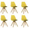 vidaXL Ensemble de salle &agrave; manger 7 pcs Jaune et noir