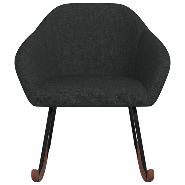 vidaXL Chaise &agrave; bascule Noir Tissu