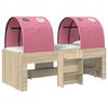 vidaXL Lit avec Tunnel 3 pc Ch&ecirc;ne Sonoma et rose Bois d'ing&eacute;nierie