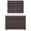 vidaXL Sommier &agrave; lattes de lit avec matelas Marron fonc&eacute; 90x200 cm