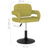 vidaXL Tabouret de bar Vert Tissu