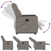 vidaXL Fauteuil inclinable de massage &eacute;lectrique Taupe Tissu