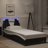 vidaXL Cadre de lit Viana avec LED sans matelas noir et blanc 80x200 cm
