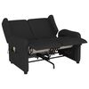 vidaXL Fauteuil de massage inclinable &agrave; 2 places Noir Tissu