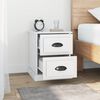 vidaXL Table de chevet blanc brillant 39x39x47,5 cm Bois d&rsquo;ing&eacute;nierie