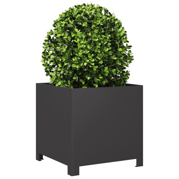 vidaXL Jardini&egrave;res 2 pcs noir 40x40x40 cm acier