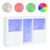 vidaXL Buffet avec lumi&egrave;res LED blanc 162x37x100 cm