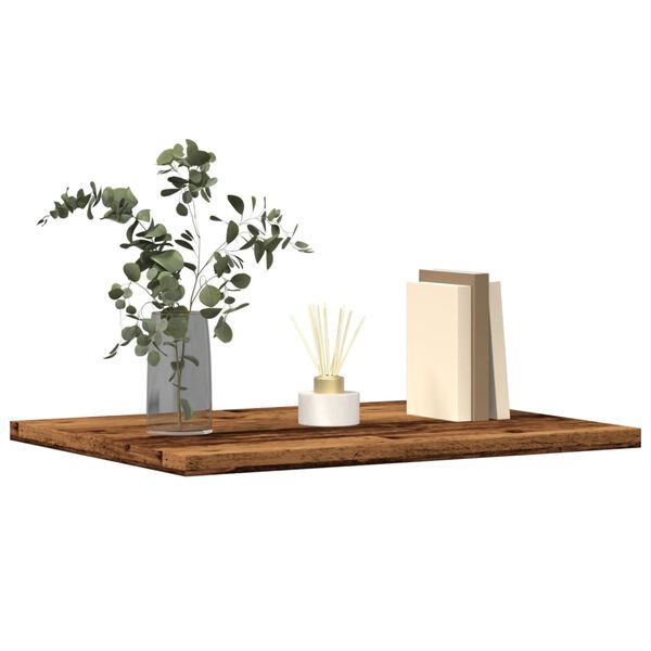 vidaXL Panneaux de biblioth&egrave;que 4 pcs vieux bois 40x30x1,5 cm