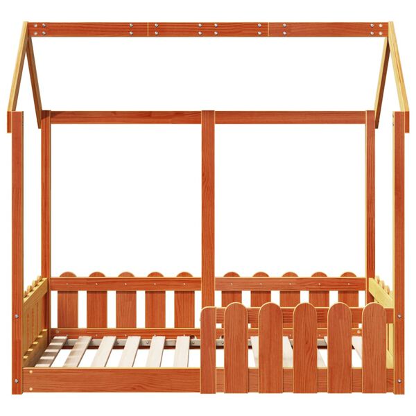 vidaXL Cadre de lit d'enfants forme de maison sans matelas 70x140 cm