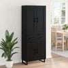 vidaXL Haut Armoire Montage mural 2 pcs Ch&ecirc;ne noir Bois d'ing&eacute;nierie