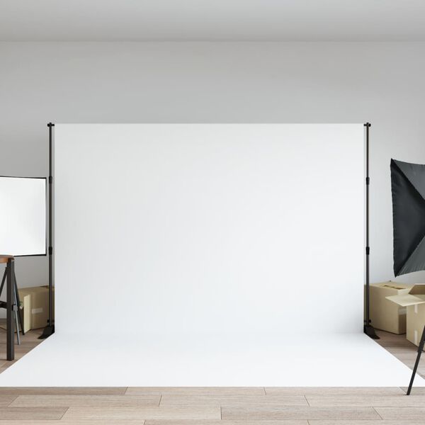 vidaXL Support de toile de fond noir 305x243 cm acier