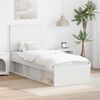 vidaXL Cadre de lit Blanc 75 x 190 cm Bois de pin massif