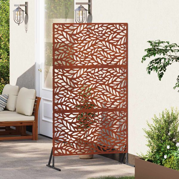 vidaXL &Eacute;cran de confidentialit&eacute; Gris 100 x 50 x 180 cm Acier patin&eacute;