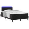 vidaXL Lit &agrave; ressort LED avec matelas Noir 120 x 190 cm Velours