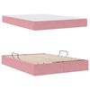 vidaXL Lit avec rangement et matelas Rose 140 x 190 cm Velours