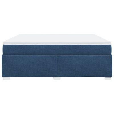 vidaXL Sommier à lattes de lit avec matelas Bleu 180x200 cm Tissu