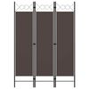 vidaXL Cloison de s&eacute;paration 3 panneaux Marron 120x180 cm