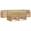 vidaXL Ensemble de canap&eacute;s d'ext&eacute;rieur 7 pc Blanc et Beige Polyester