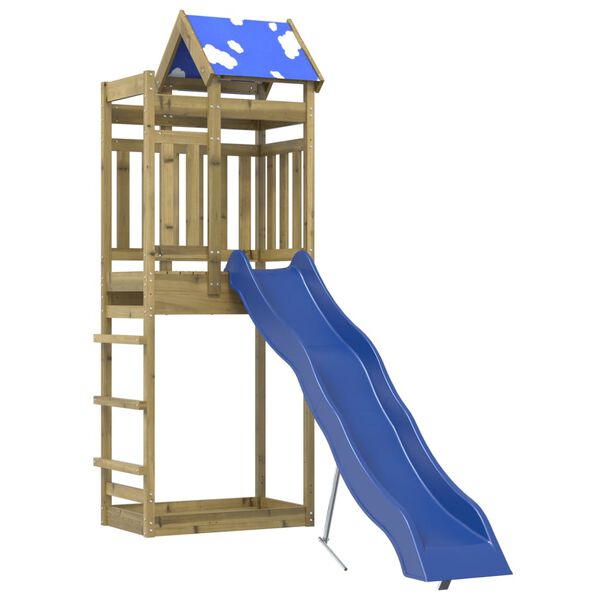 vidaXL Aire de jeux d'ext&eacute;rieur bois de pin impr&eacute;gn&eacute;