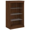 vidaXL Buffet avec lumi&egrave;res LED ch&ecirc;ne marron 60,5x37x100 cm