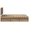 vidaXL Cadre de lit Ch&ecirc;ne artisan 150 x 200 cm Bois de pin massif
