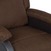vidaXL Fauteuil de massage marron fonc&eacute; similicuir et tissu