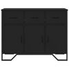 vidaXL Buffet noir 97x32,5x74,5 cm bois d&rsquo;ing&eacute;nierie