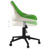 vidaXL Chaise pivotante de salle &agrave; manger Vert et blanc Similicuir